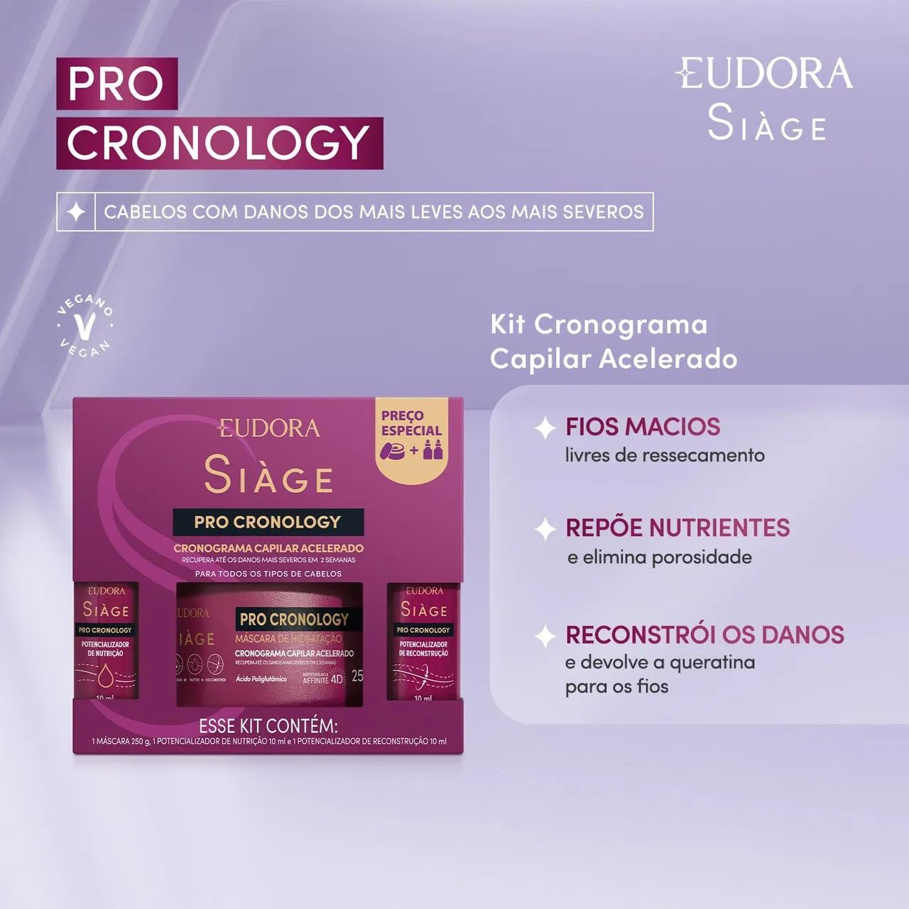 Tratamento capilar Pro Cronology Eudora - Foto 2