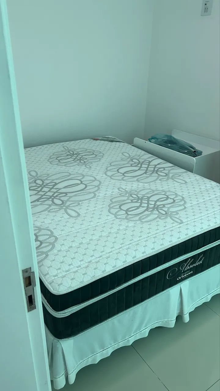 Cama box bi partida + colchão queen Absolut Ortobom - Foto 2