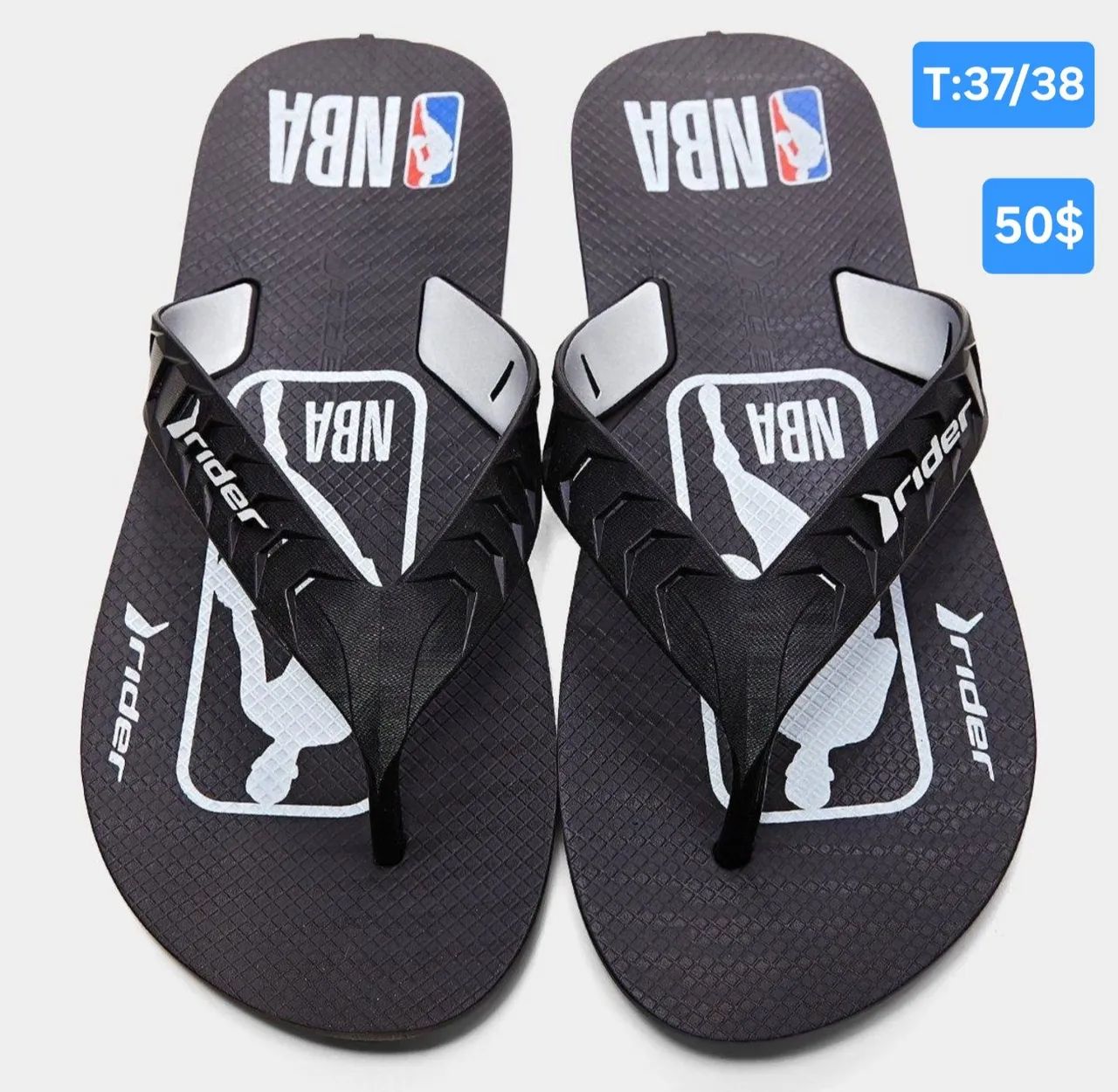 Sandália da Rider NBA preta original 
