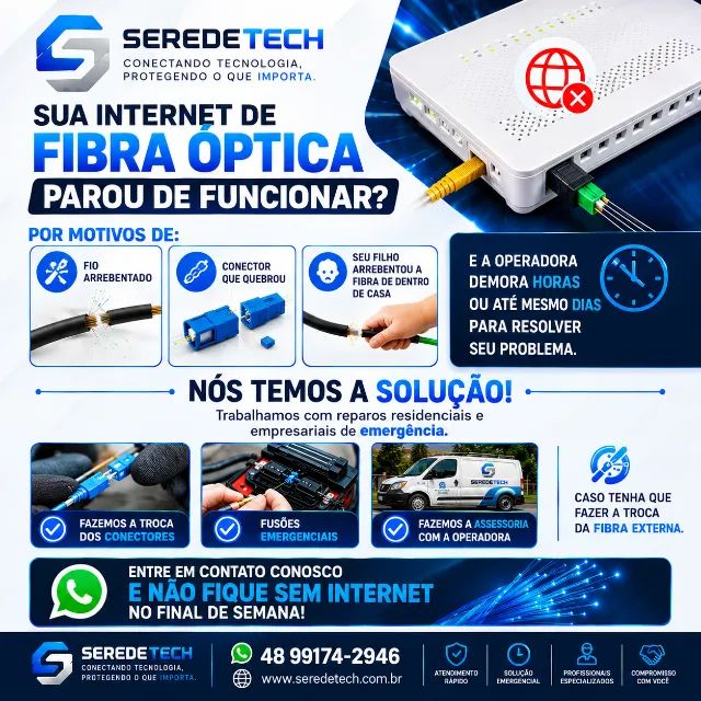 Instalação e reparo de fibra optica