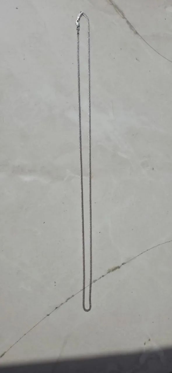 Corrente de prata fina elo duplo, prata 925 - Foto 2