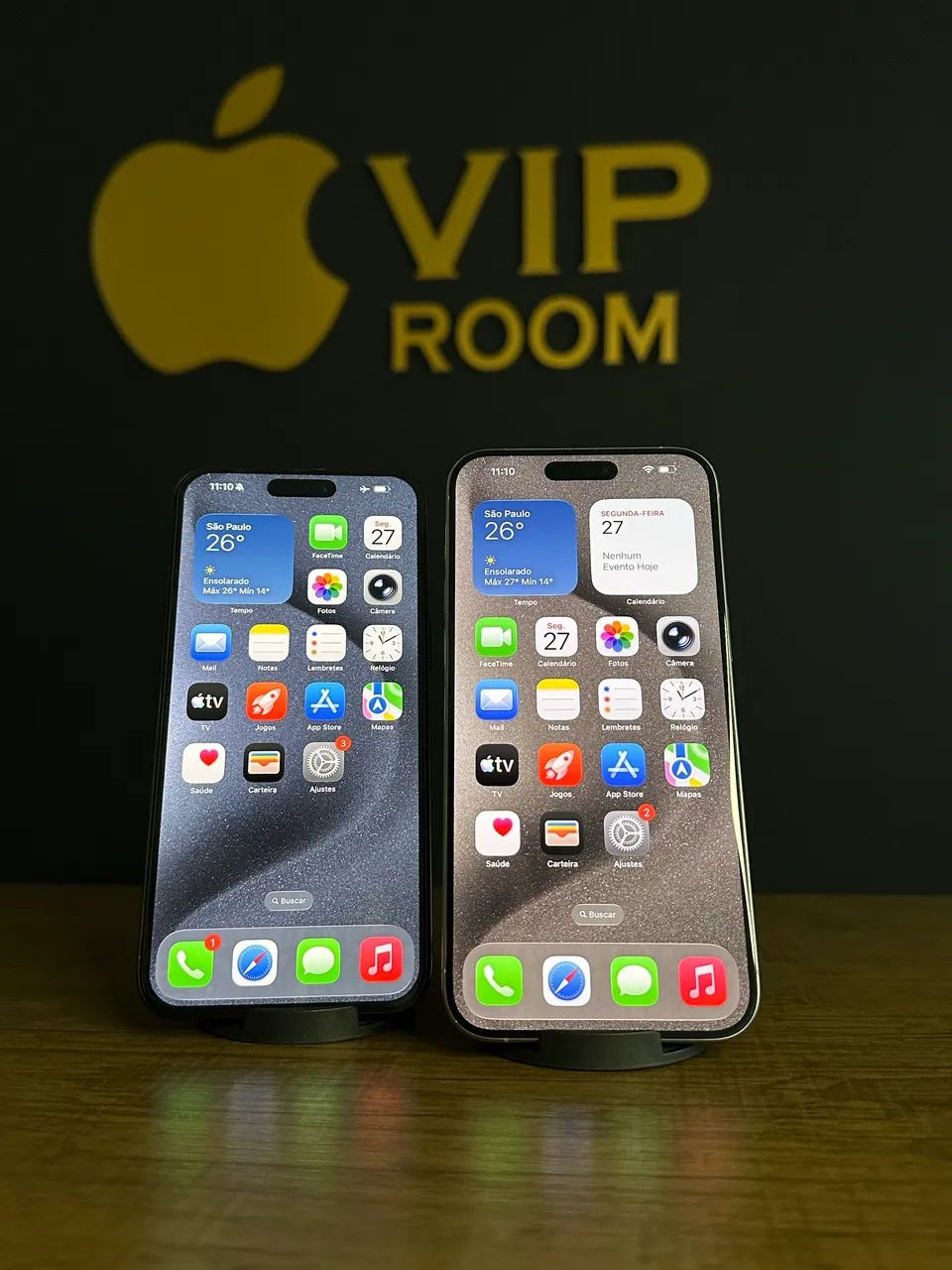 iPhone 15 Pro Max 256gb azul e cinza semi novos impecáveis - Foto 5