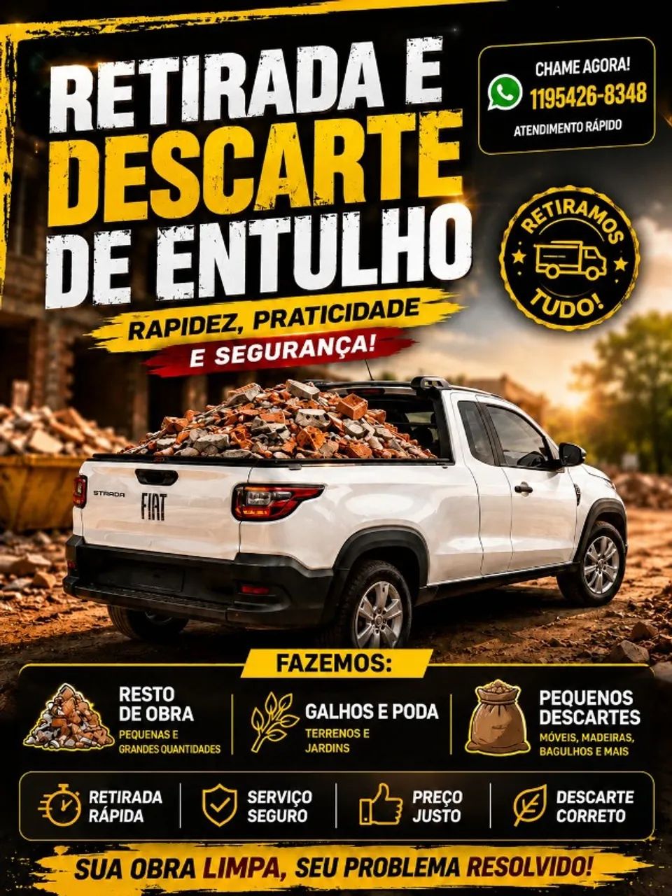 pequenos carretos, e Retirada de entulho  - Foto 2