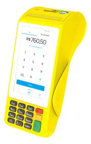 Point Pro 3 Mercado Pago Imprime o Comprovante Maquininha Cartao 4g C/Tela Touch - Chip - Foto 2