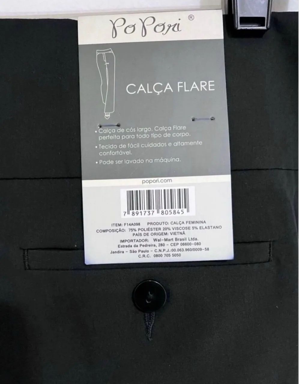 nova! calça flare preta 48 tipo alfaiataria - Foto 3