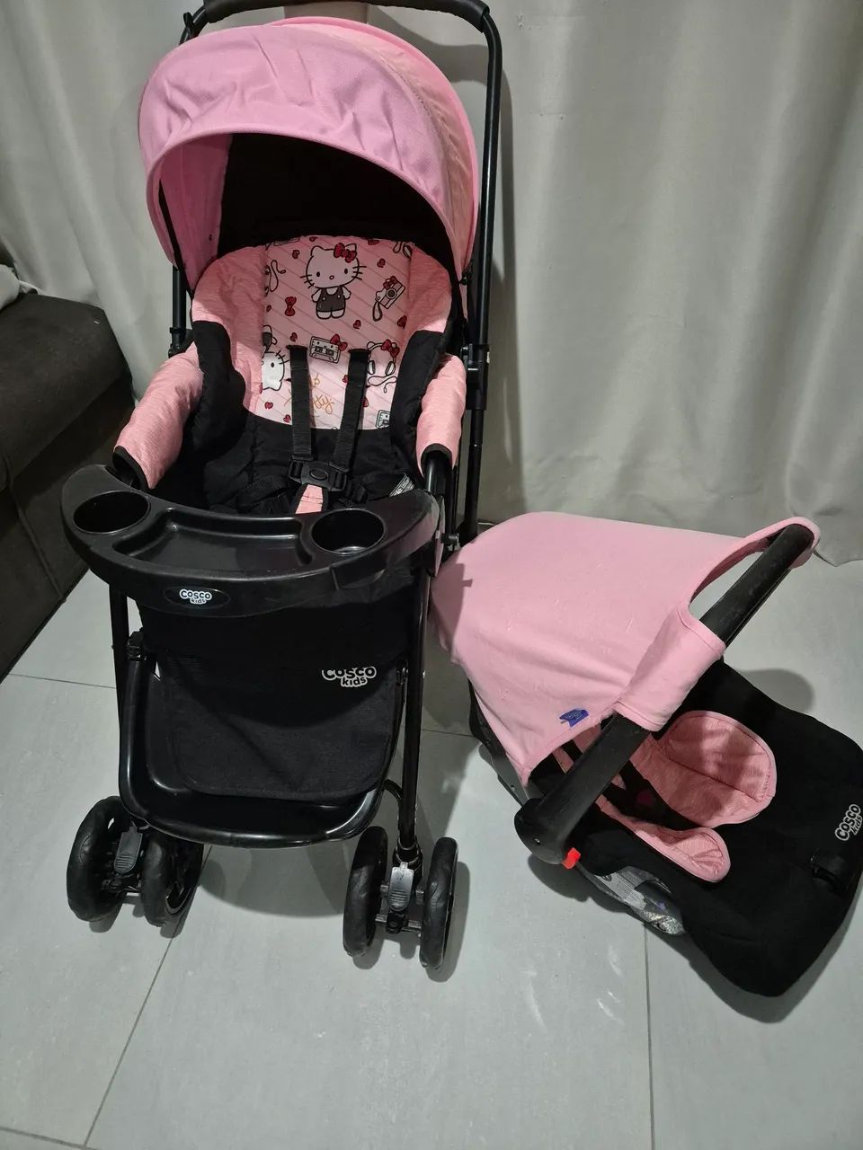 Carrinho e bebê conforto cosco reverse - Foto 4