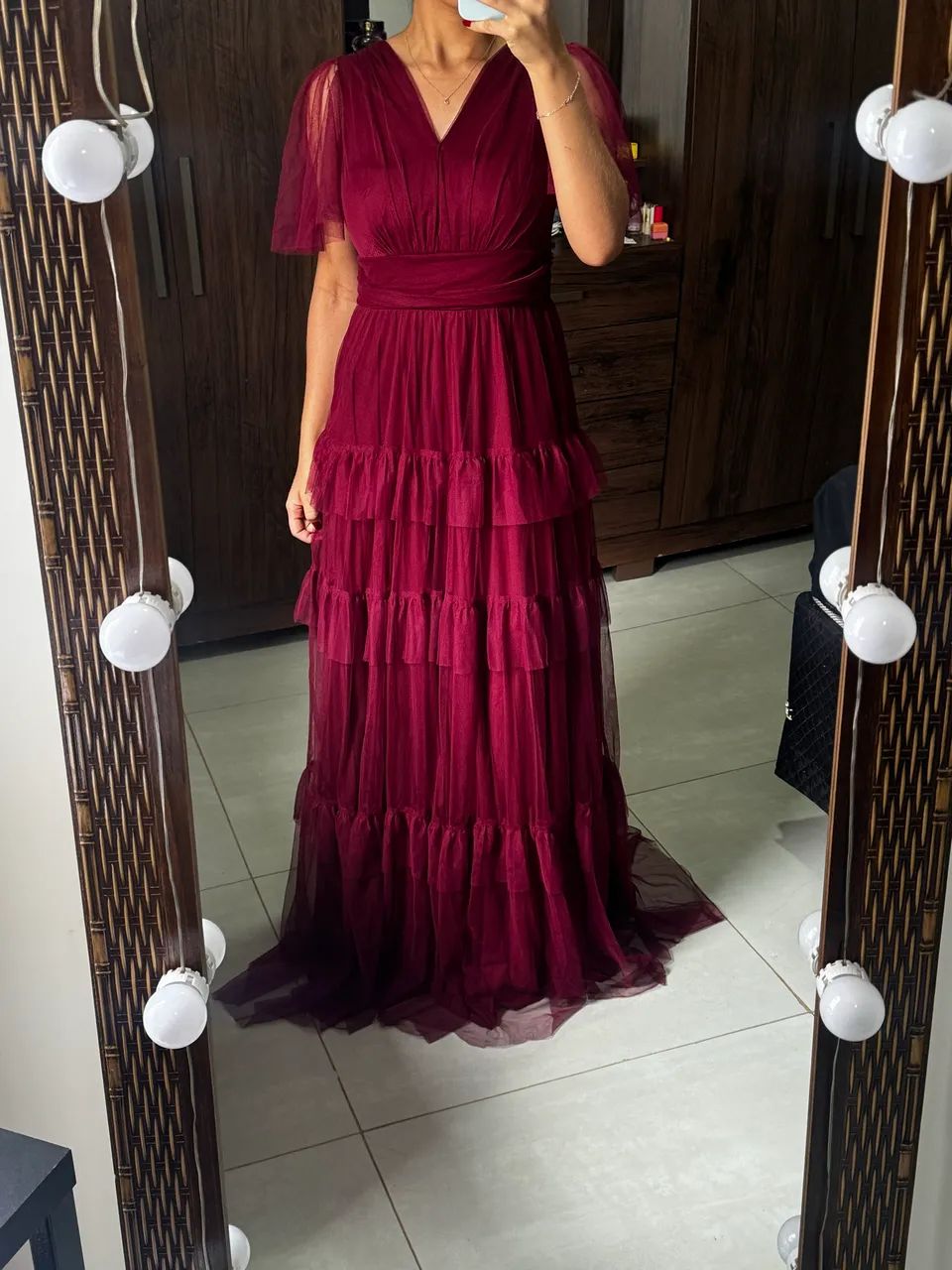 Vestido de Madrinha Marsala
