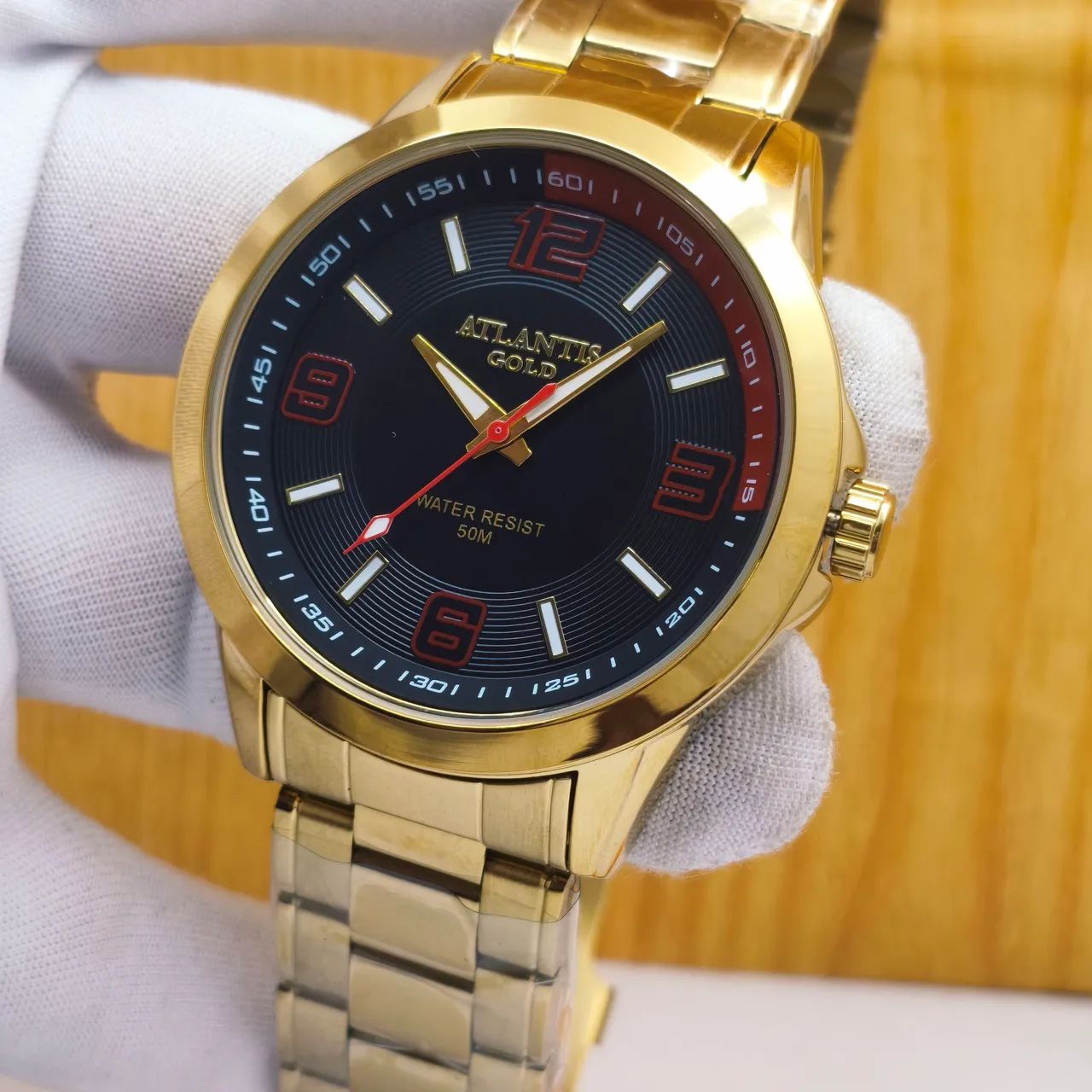 Relógio dourado masculino original  - Foto 3
