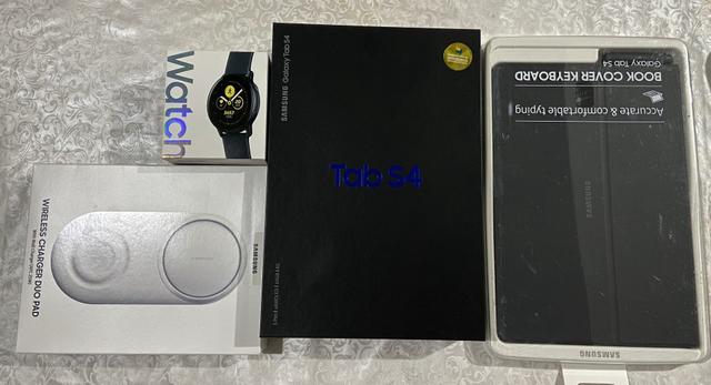 Samsung tab s4 + watch active+ carregador