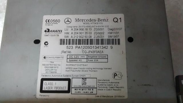 Rádio Central Multimídia Mercedes Benz C180 2013 Original - Foto 5