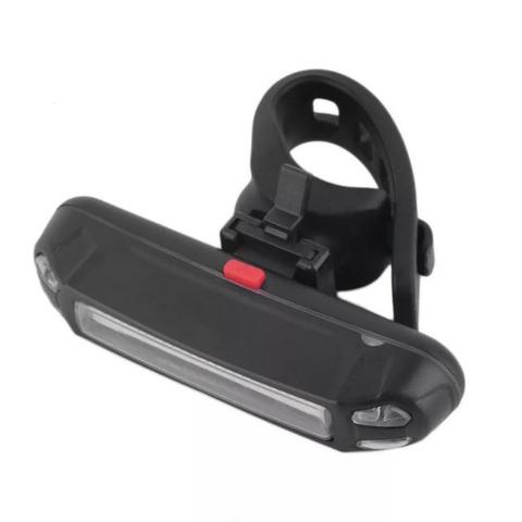 Lanterna Traseira Bike Recarregável Usb Azul Vermelho 100 Lúmens Bice Bicicleta Pedal Not - Foto 2