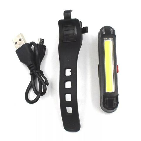 Lanterna Traseira Bike Recarregável Usb Azul Vermelho 100 Lúmens Bice Bicicleta Pedal Not - Foto 5