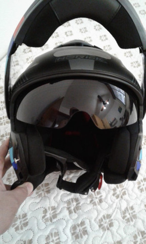 Capacete Norisk FF345 Route Stroke Preto Fosco - Foto 3