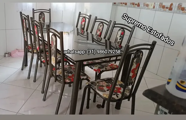 Mesa com 8 cadeiras 1.80 Novas