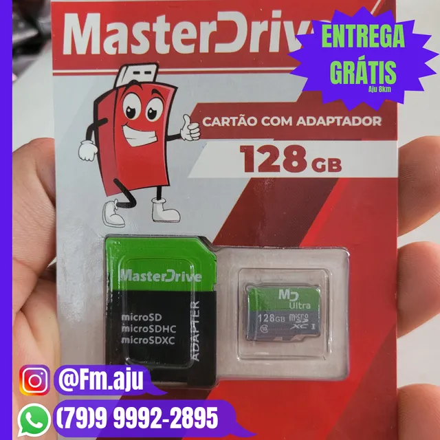 Cartão de memória<br>Micro SD 128 gb - Novo / Entrega Grátis Aju 8km