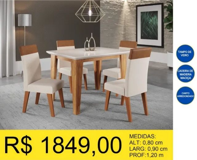 MESA MADEIRA MAÇICA A PRONTA-ENTREGA *