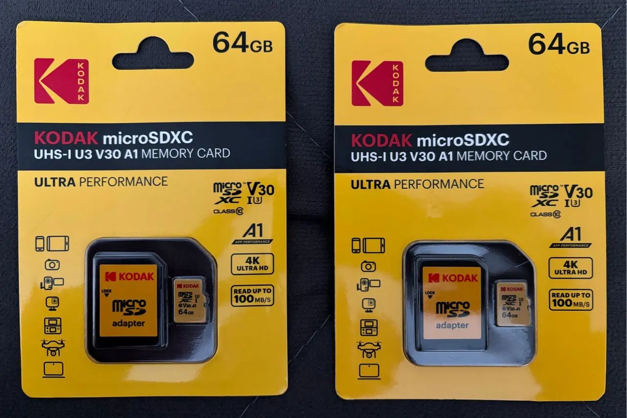 Kodak MicroSDXC UHS-I U3 V30 A1 Cartão de Memória SD Card