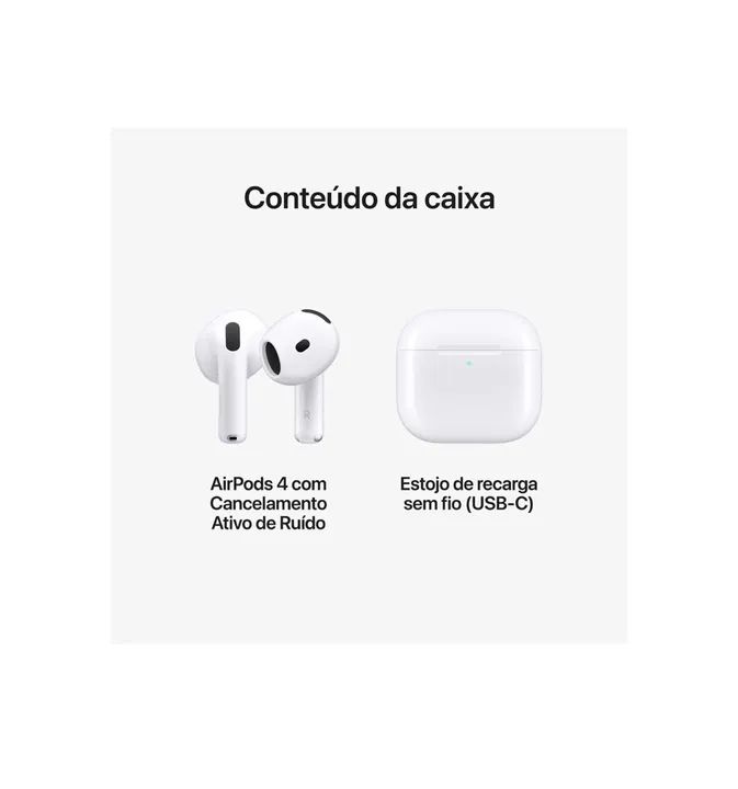 AirPods 4 Lançamento (cancelamento ativo de ruídos )Novo lacrado  - Foto 2