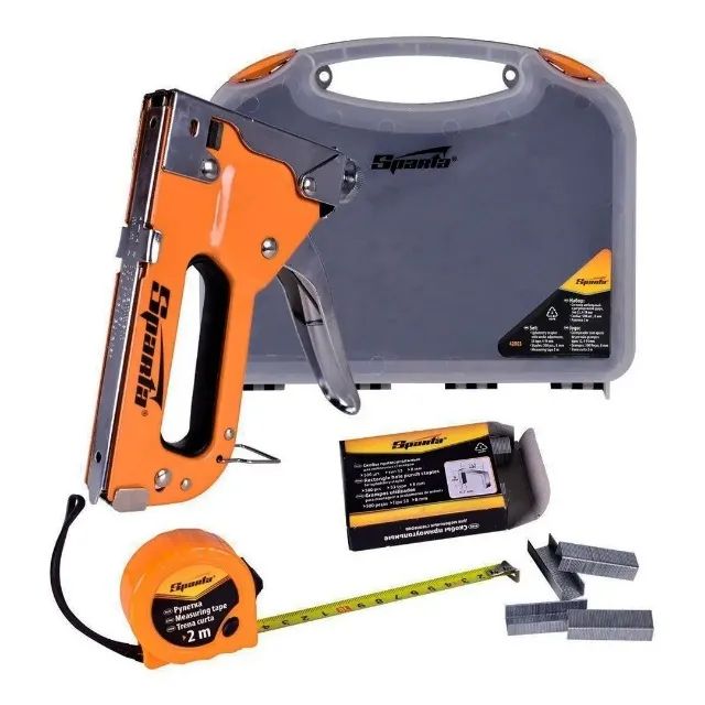 Kit Grampeador Manual Com Ajuste De Pressão 
