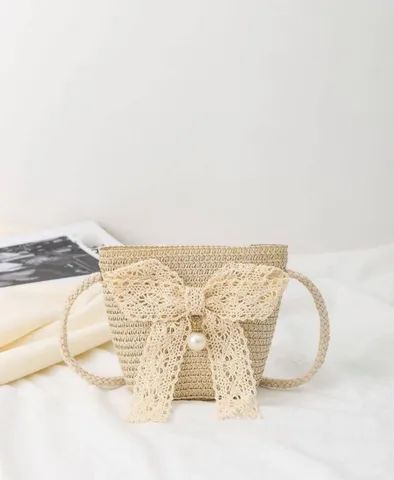 Bolsa em palha c laço  - Foto 3