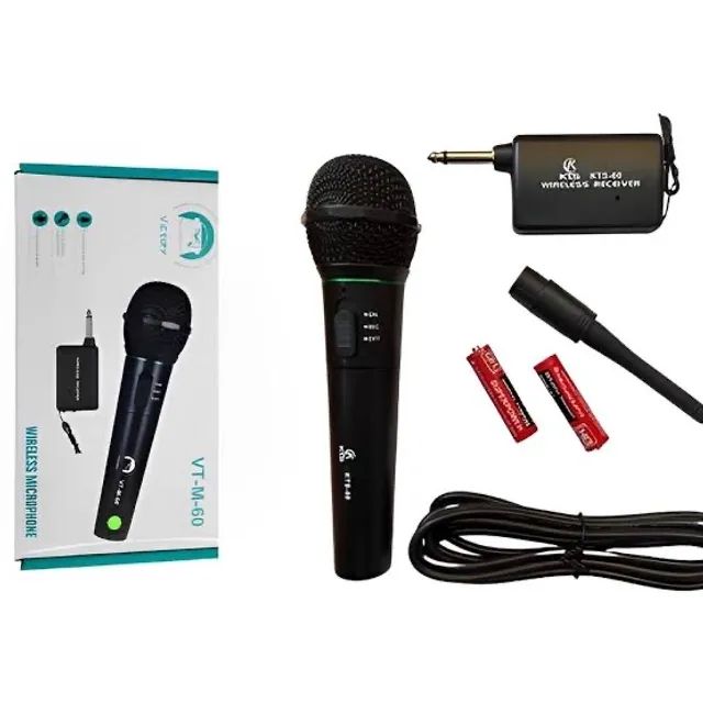 Microfone sem fio profissional completo ( NOVO) 