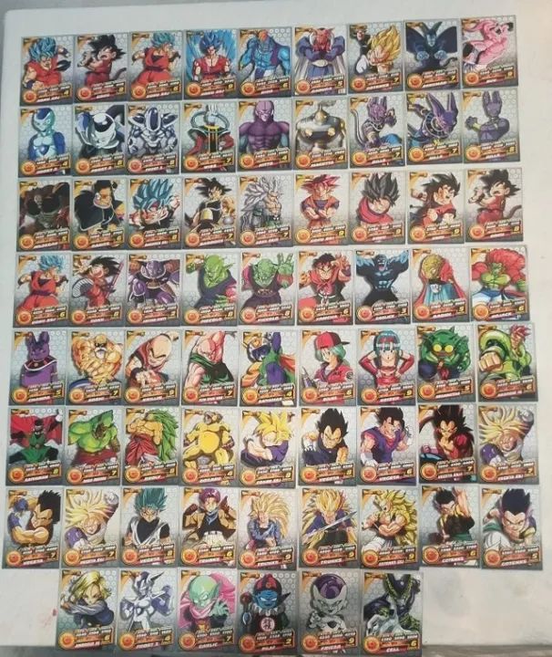 Lote - 69 Cards - Dragon Ball Z Super - Anos 2000 - SEM REPETIÇÃO