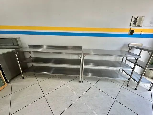 Mesa/bancada industrial em aço inox sob medida  - Foto 4