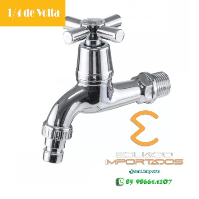 Torneira de Tanque Cromada 1/2 com 1/4 de Volta C31 Bico ABS BOM-2017