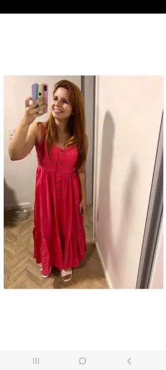 Vestido rosa pink midi - Foto 3