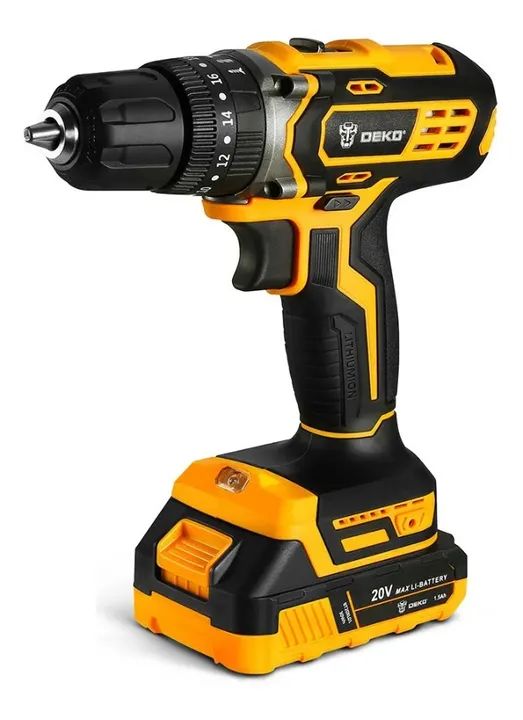 Parafusadeira e Furadeira Profissional 20V Deko com Bateria + Carregador Bivolt + Garantia - Foto 5