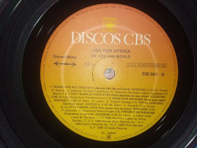 USA For Africa – We Are The World (1985, Gatefold, Orange/Yellow