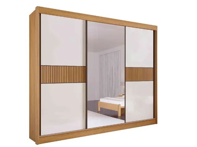 quarto roupeiro casal 100% mdf com espelho 