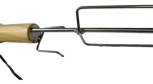 Espeto Churrasco Giratório 3 Pontas Eletrico Novo - Bivolt Com Regulagem - Envio Correio - Foto 2