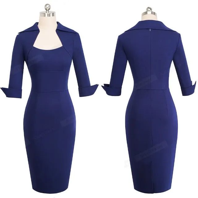 Vestido Midi Manga 3/4  - Foto 3