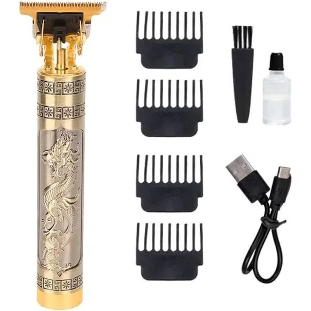 Maquina Barbear Cabelo Profissional Dourada Dragão Sem Fio - Foto 3