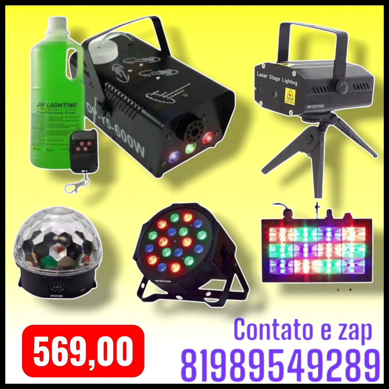 Iluminação para Festa kit com 6 item