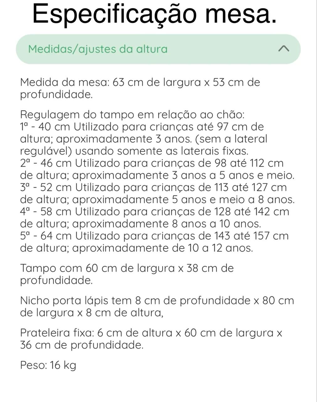 Mesa e cadeira infantil - produto de qualidade - Foto 4