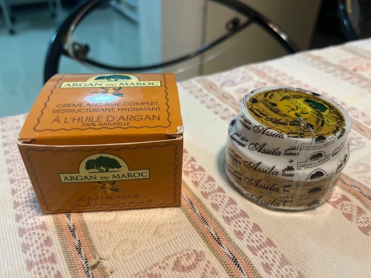 Creme hidratante anti idade à base de óleo de Argan