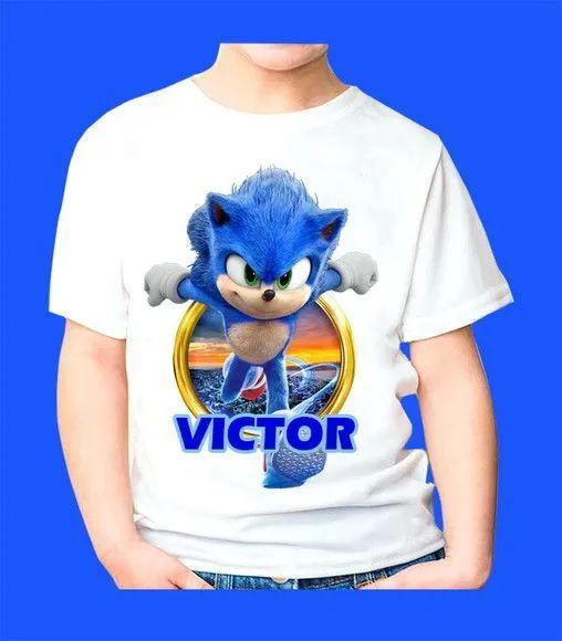 Camisa branca Sonic personalizada  - Foto 4