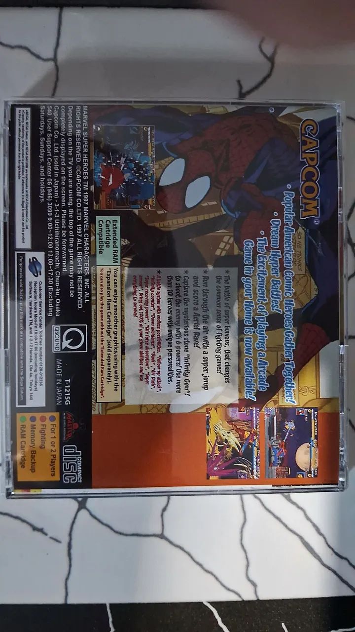 Jogo Marvel Super Heroes para Sega Saturn (destravado) - Foto 3