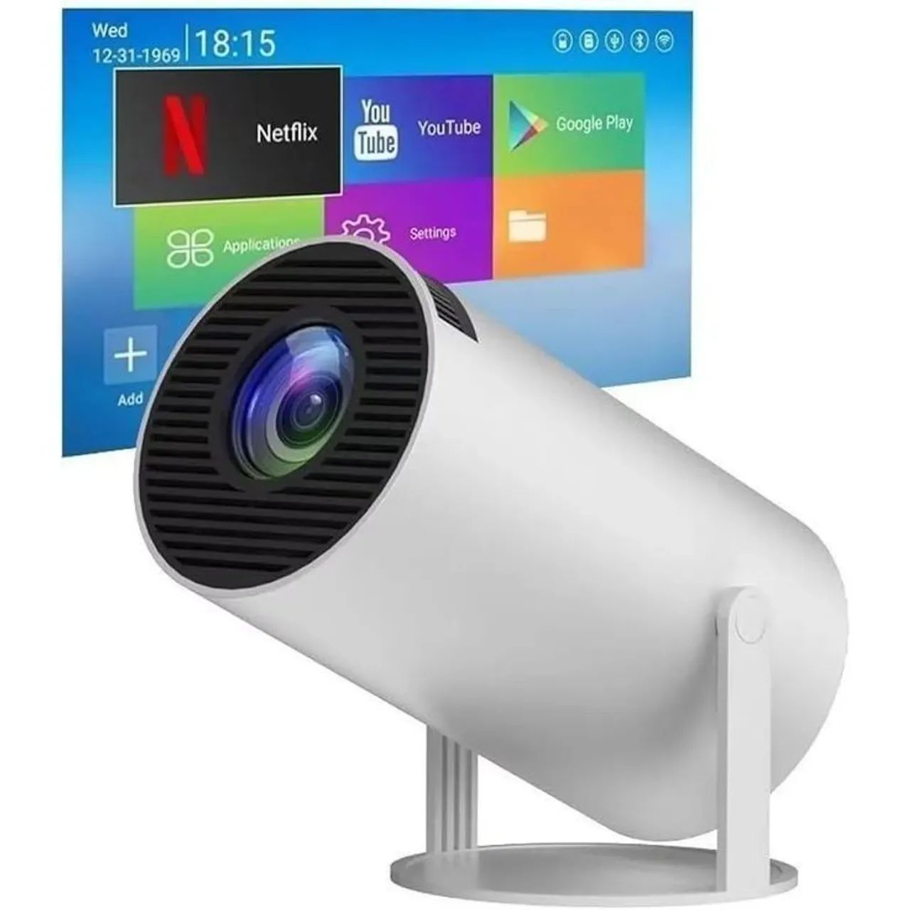 Projetor Portátil - Android Wi-Fi Bluetooth 