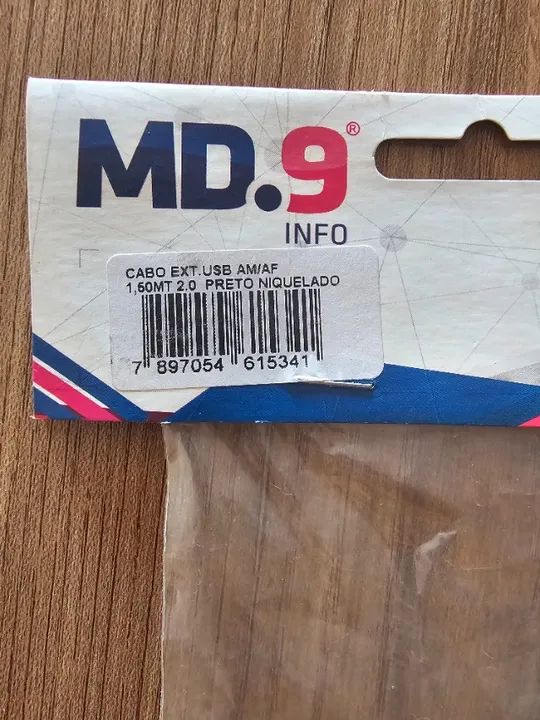 Cabo extensor de USB 1.5Metros preto lacrado - Foto 2