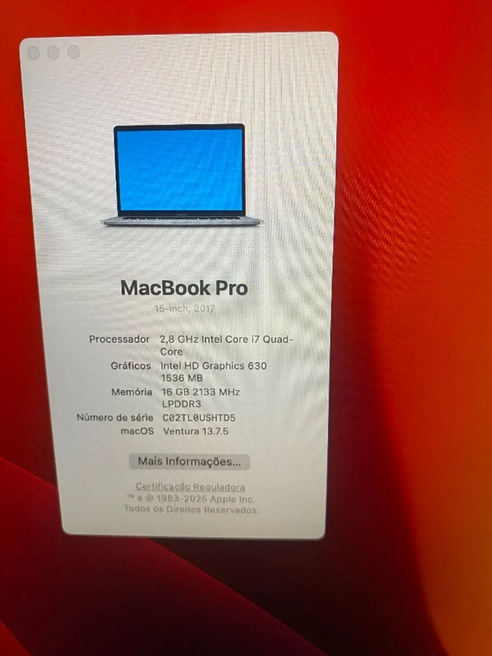 MacBook Pro 2017 16g SSD 256 - Foto 5