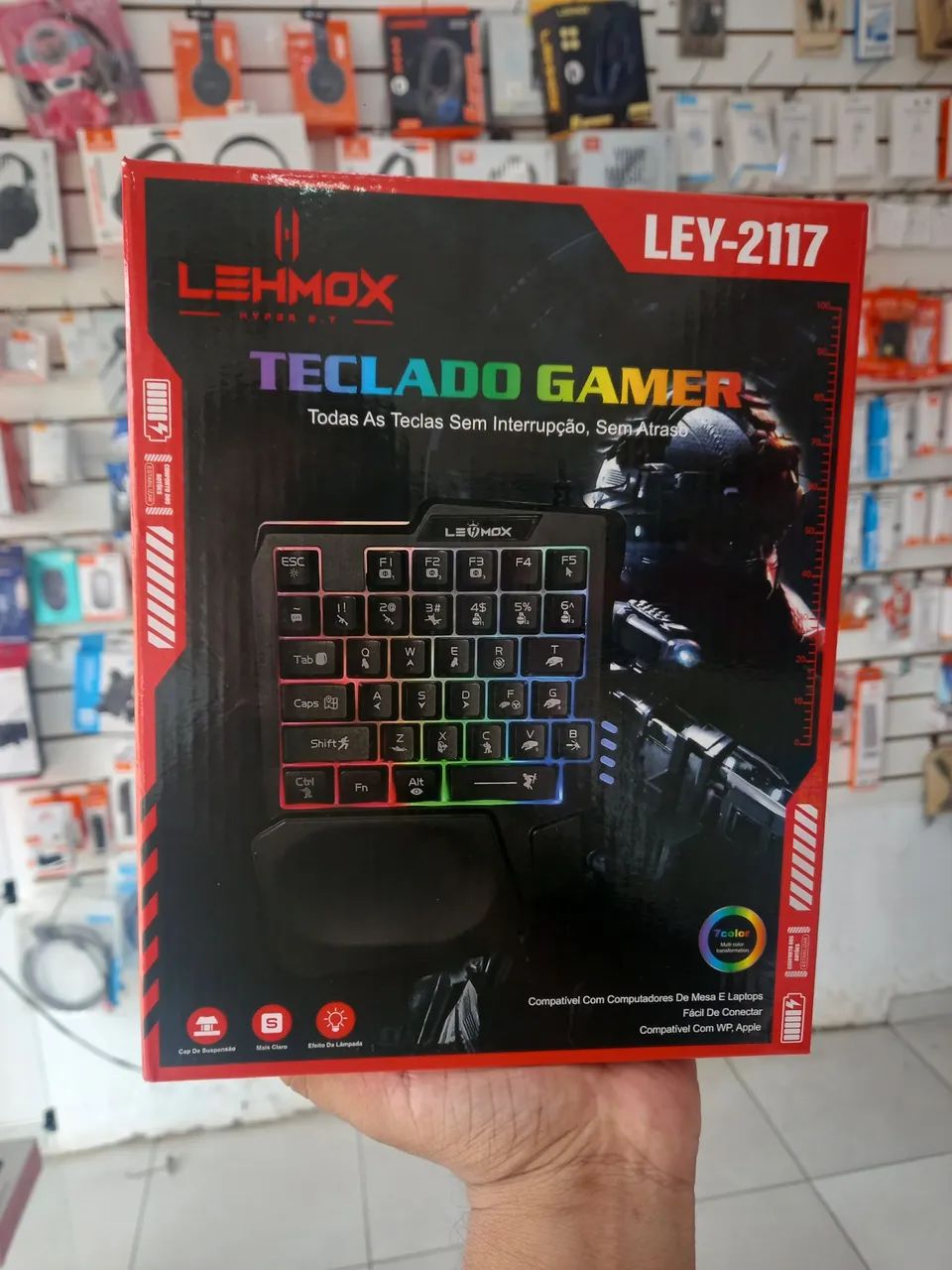 Teclado gamer de uma mão one hand - entrega em São Luís e região 