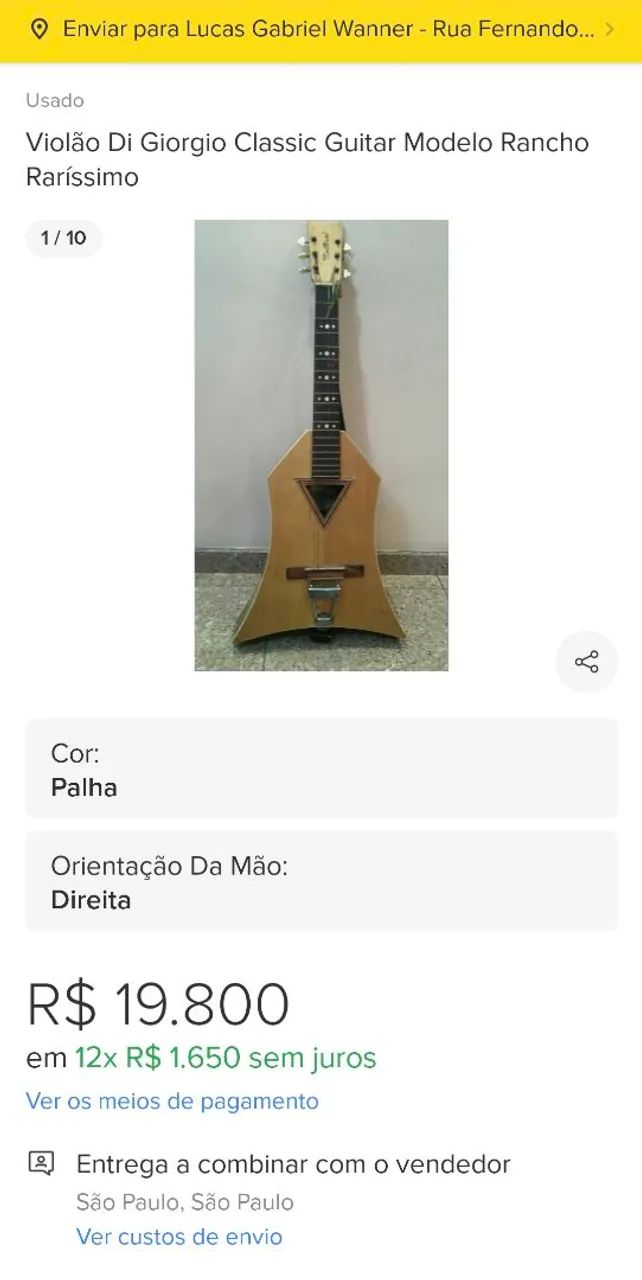 Violao 12 Di Giorgio Bora Bora 1974 - Foto 6