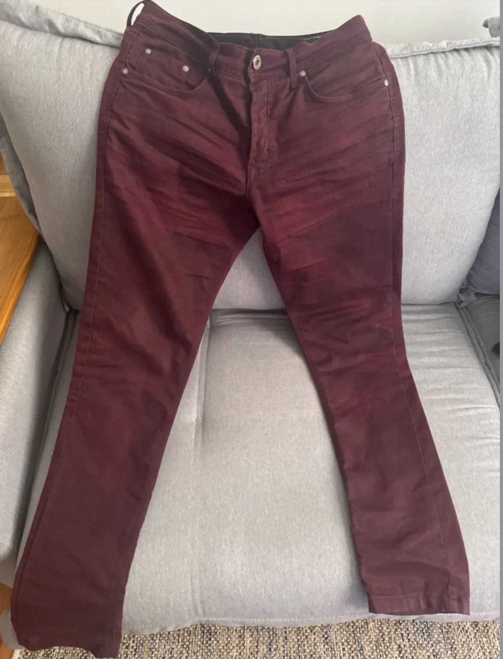Calça Jeans Roxa Slim - 40  - Foto 5