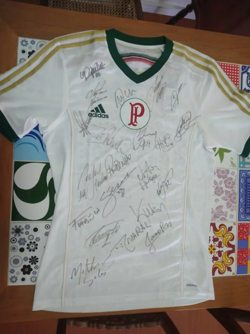 Camisa Palmeiras original Autógrafo Elenco 2015