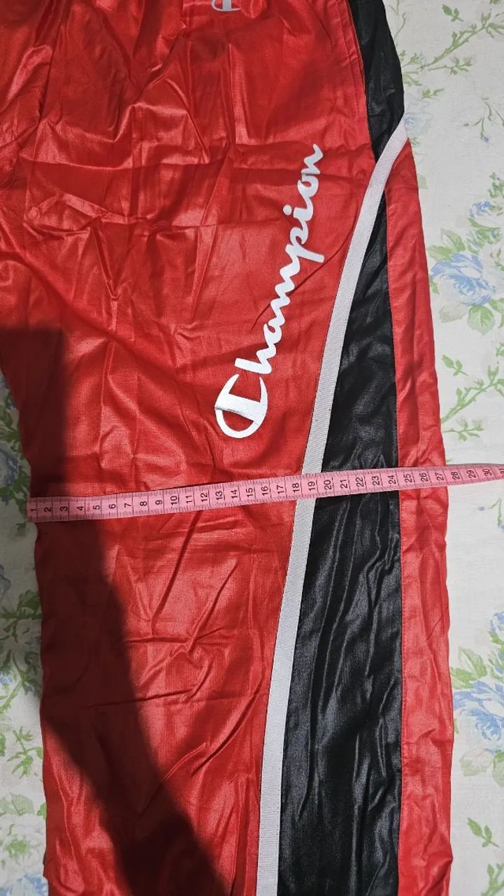 Calça Térmica Original Champion Vermelha e preta - Foto 5