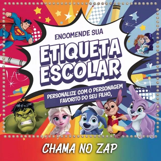 Etiquetas Escolares Personalizadas - Kits a partir de R$30,00!