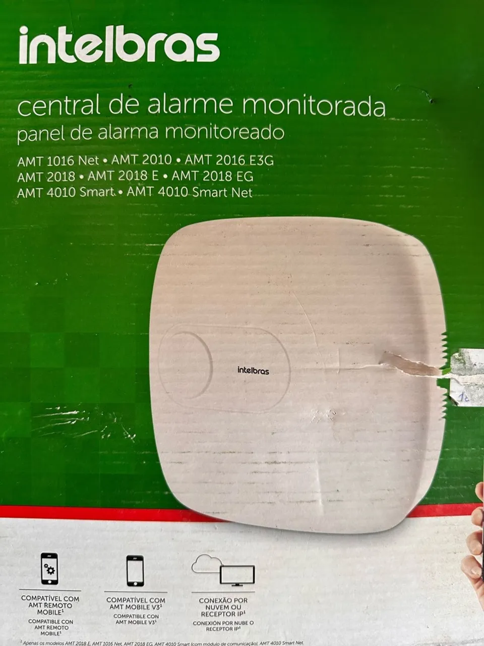 Central de alarme monitorada AMT 4010 smart na caixa
